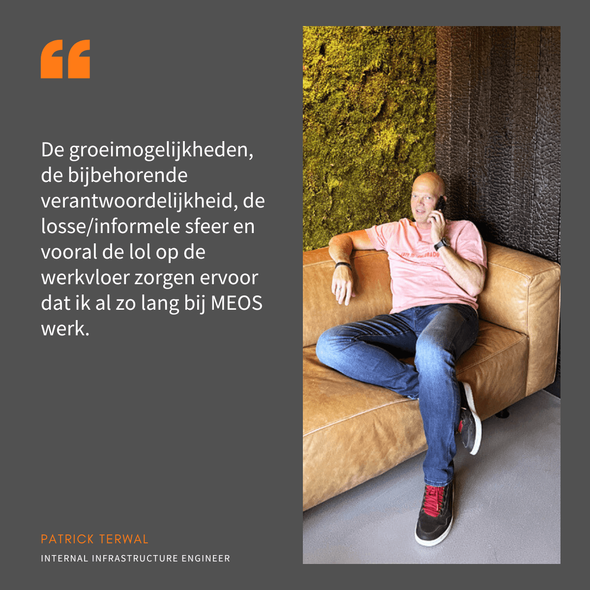 Ook voor leuke collega's moet je bij MEOS zijn.